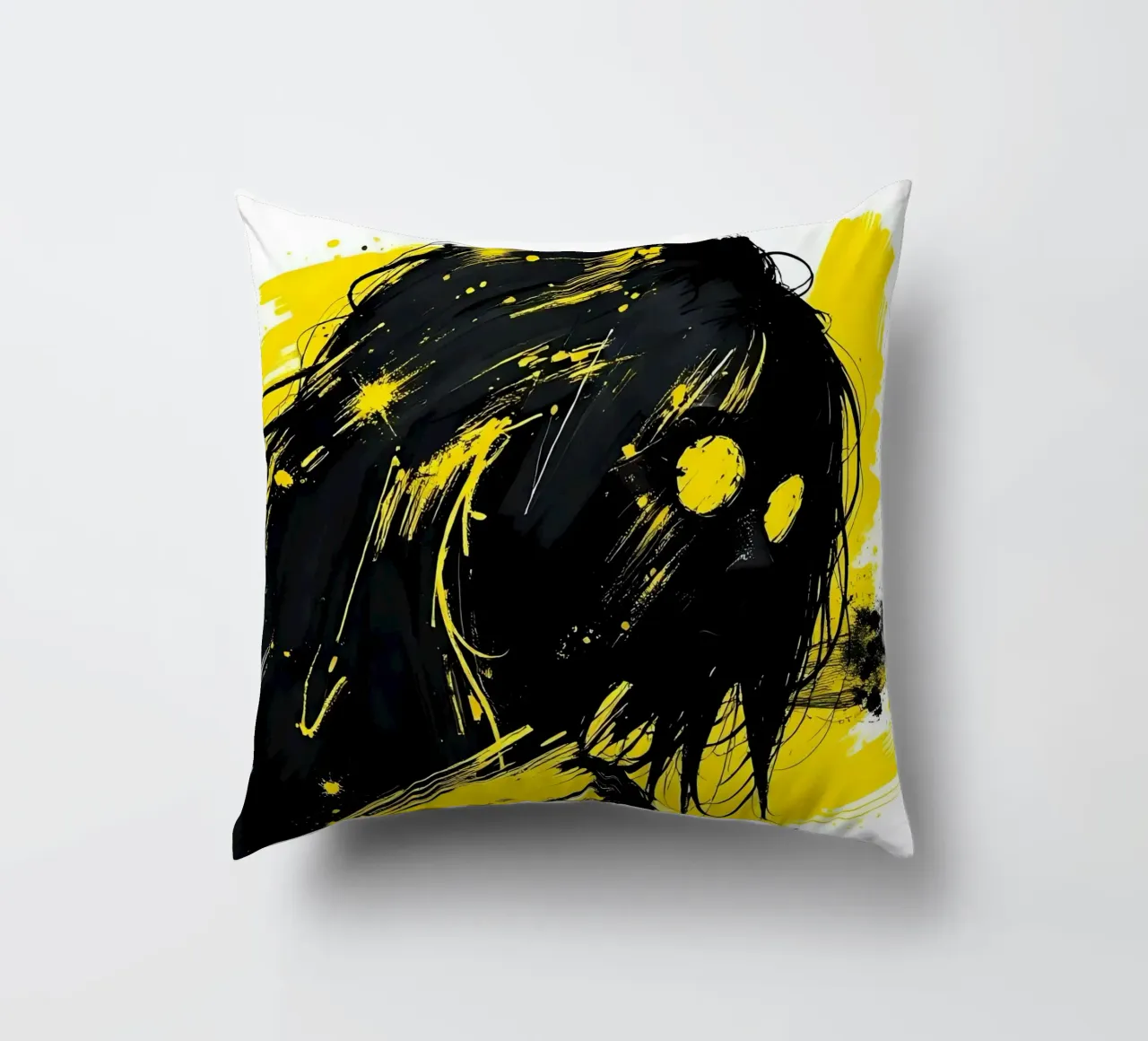 Ritratto_Stil_C_5 cuscino da schwarz-gelb by LK