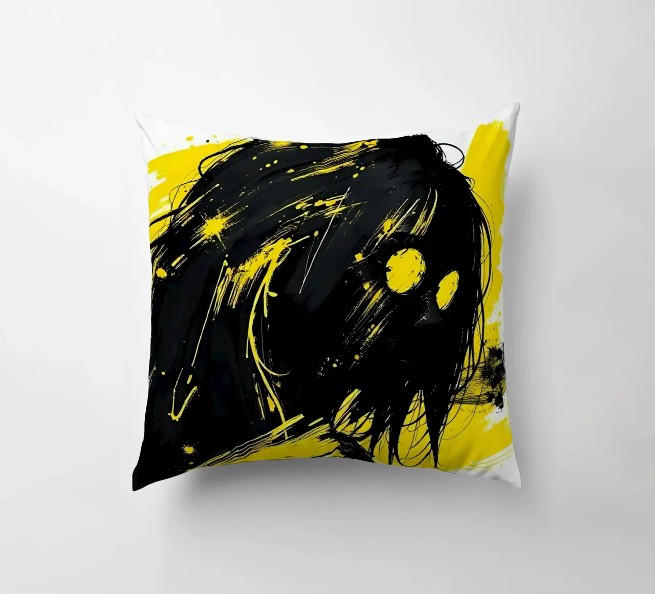 Ritratto_Stil_C_5 cuscino da schwarz-gelb by LK
