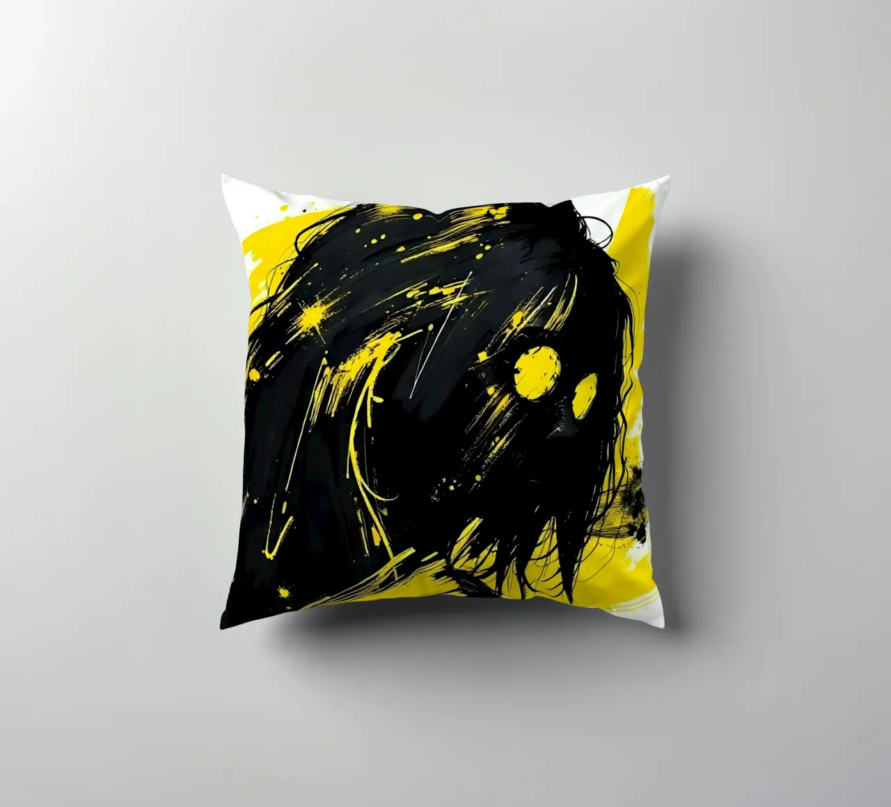 Ritratto_Stil_C_5 cuscino da schwarz-gelb by LK