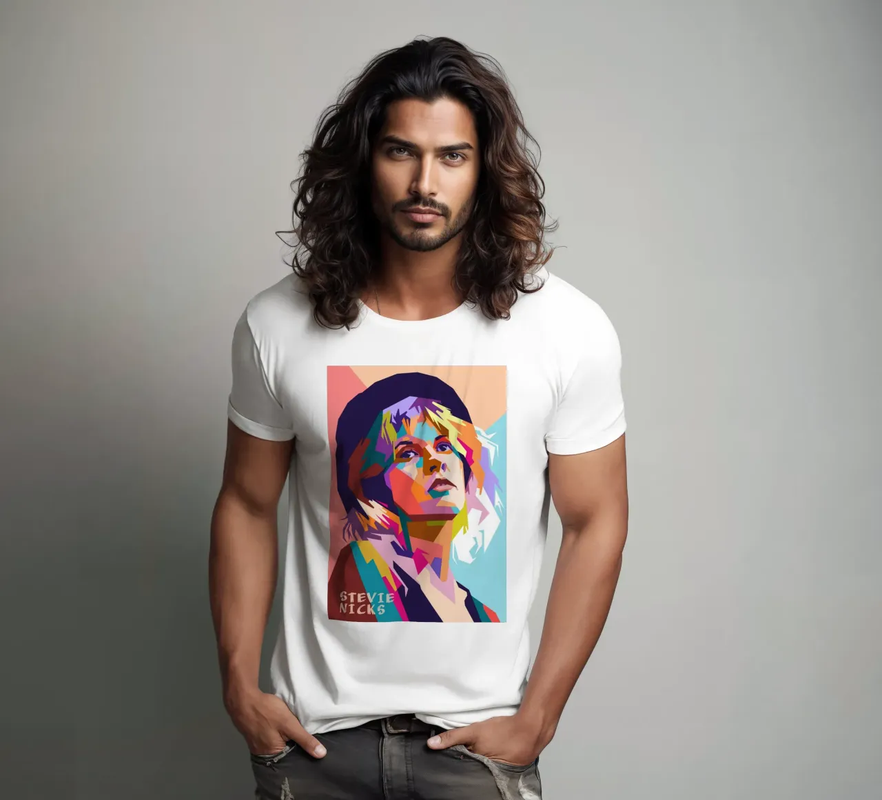 Ritratto pop art di Stevie Nicks t-shirt da Hantamrata