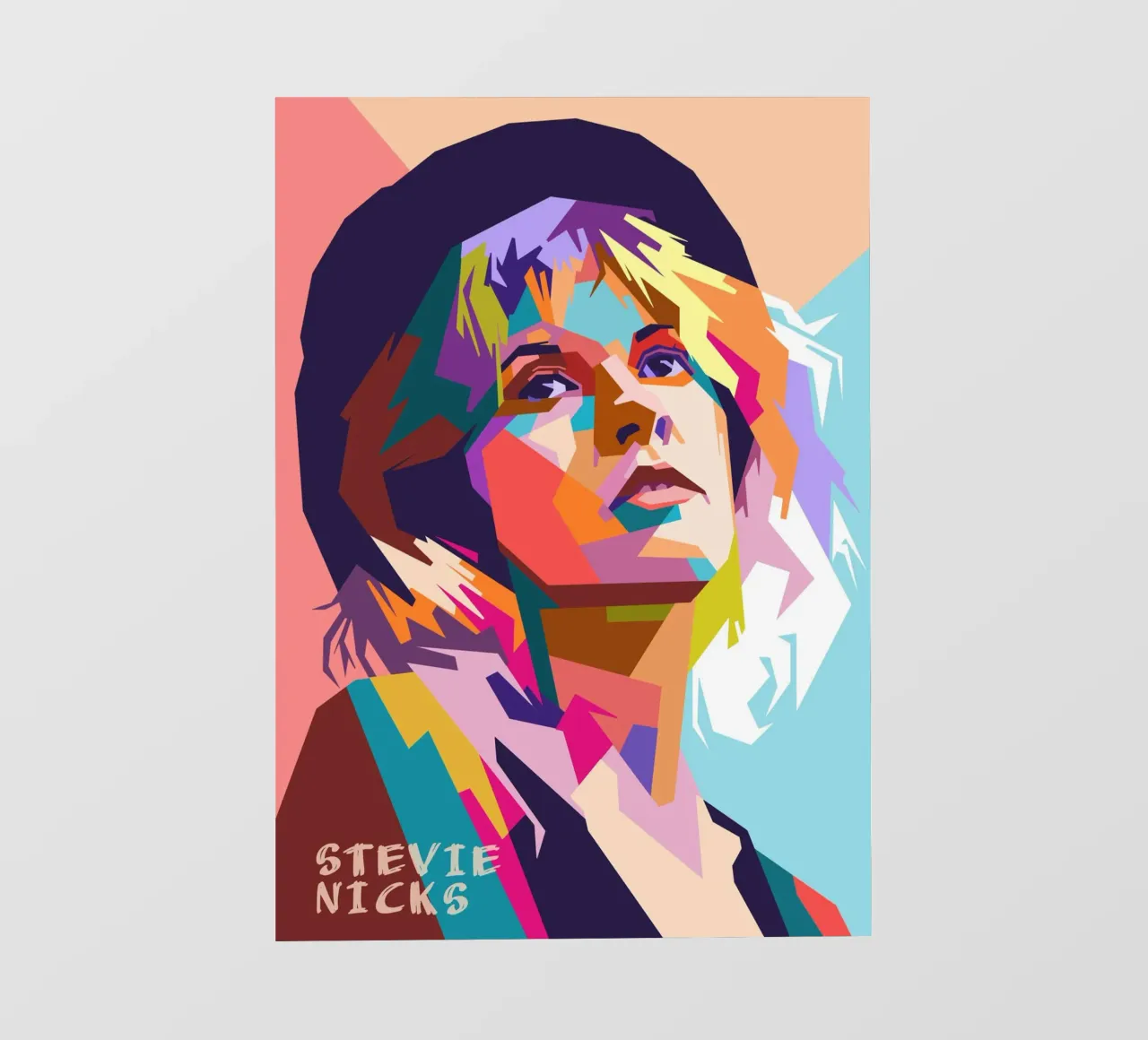 Ritratto pop art di Stevie Nicks pellicola backlit da Hantamrata