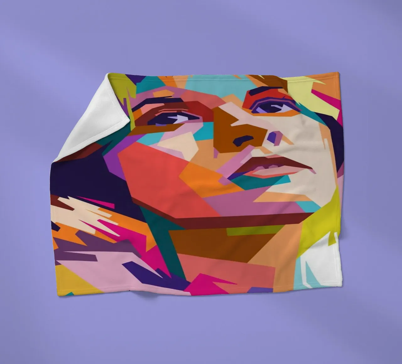 Ritratto pop art di Stevie Nicks coperta in pile da Hantamrata