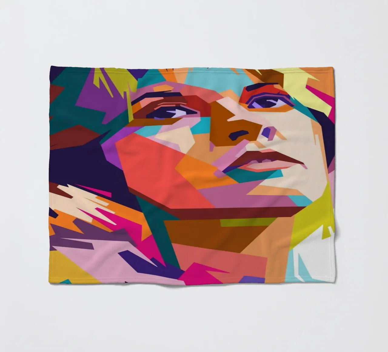 Ritratto pop art di Stevie Nicks coperta in pile da Hantamrata