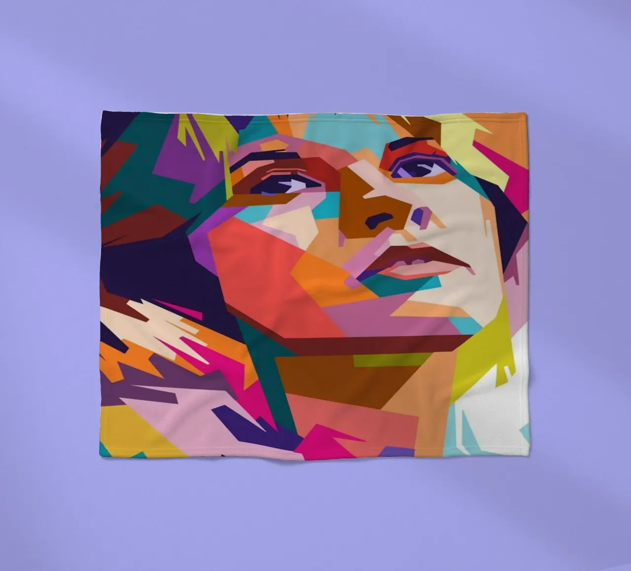 Ritratto pop art di Stevie Nicks coperta in pile da Hantamrata