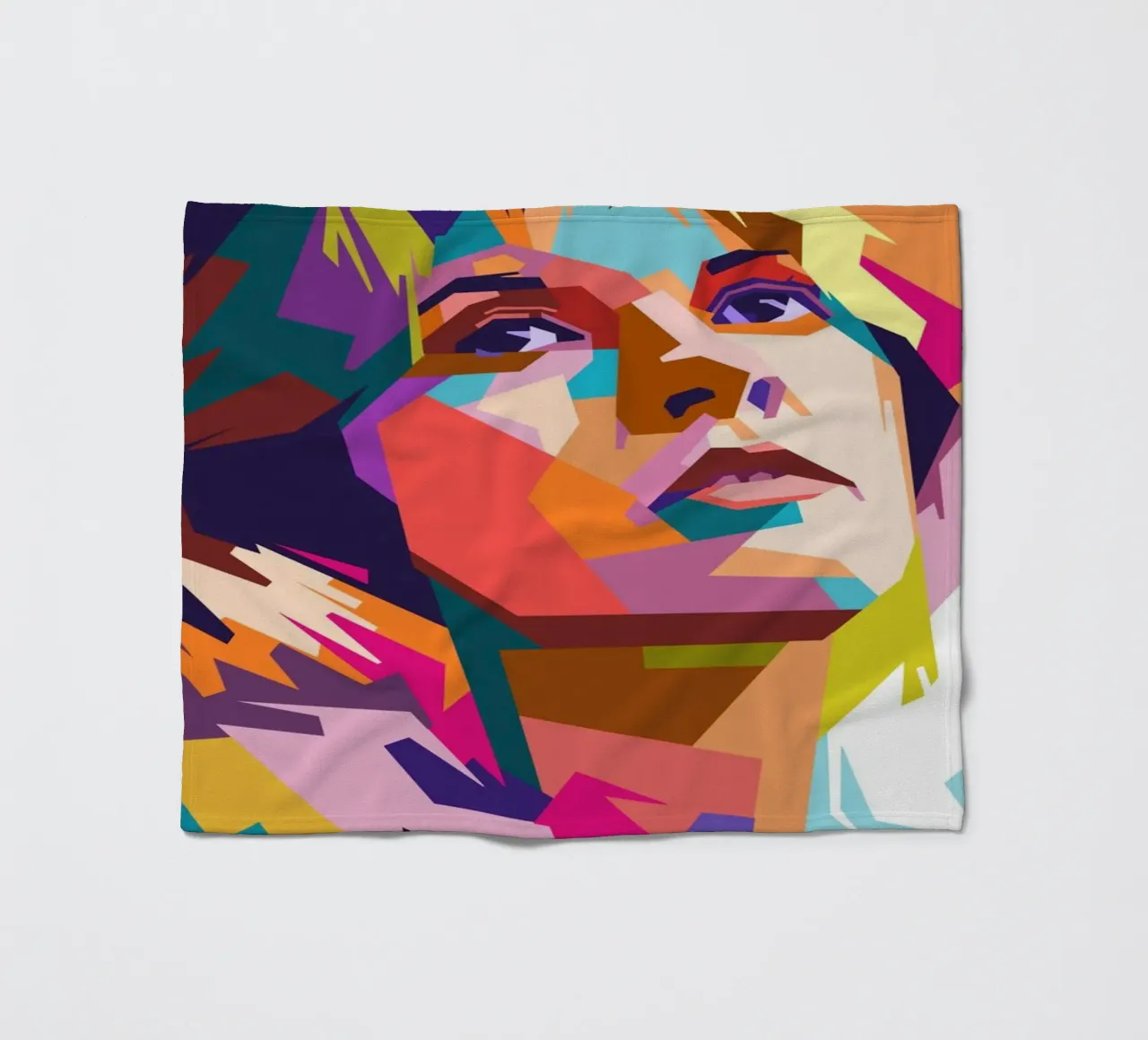 Ritratto pop art di Stevie Nicks coperta in pile da Hantamrata