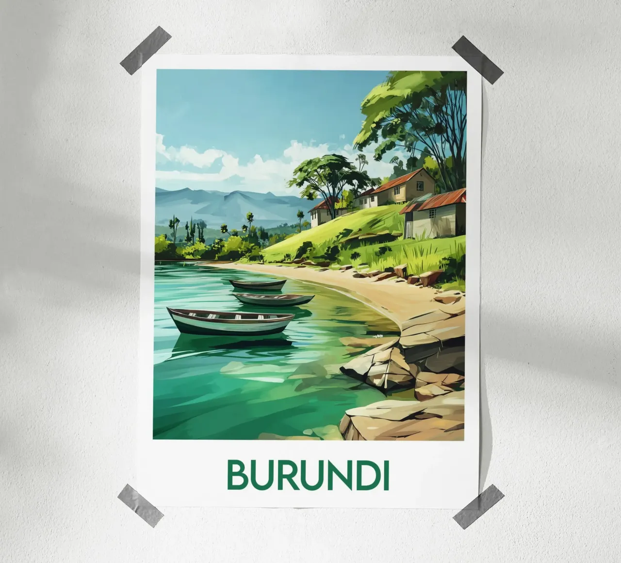 Affiche Burundi Poster von Frame the World