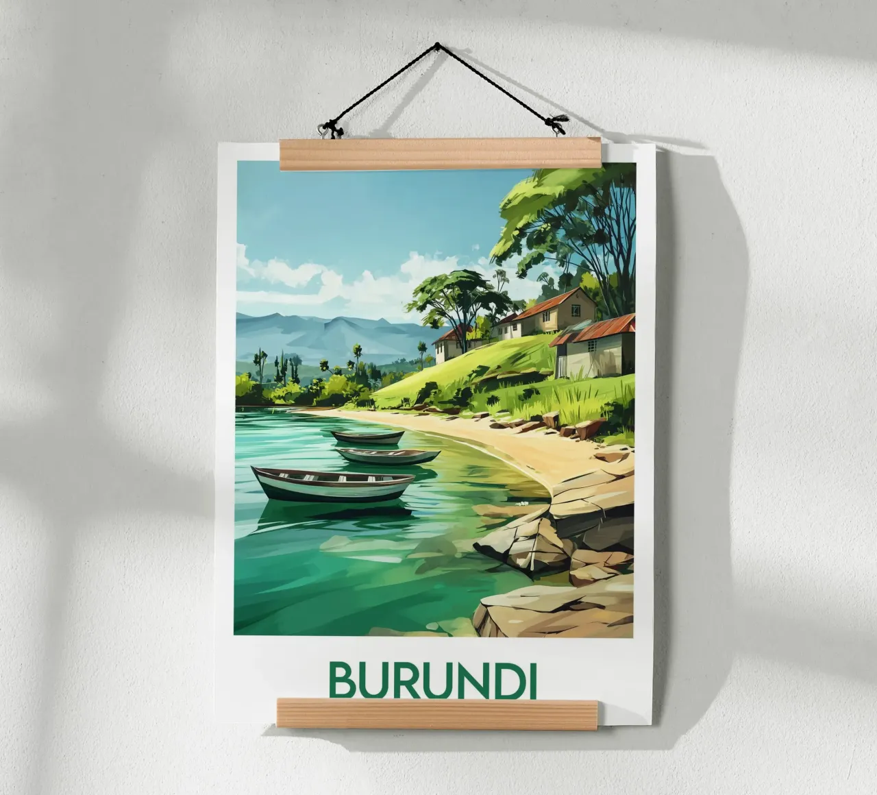 Affiche Burundi Poster von Frame the World