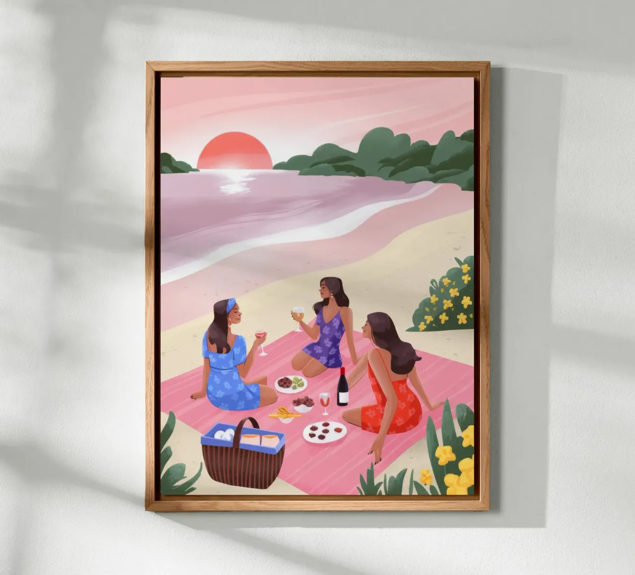 Sunset Beach Picnic alu-dibond by Lumina Vision