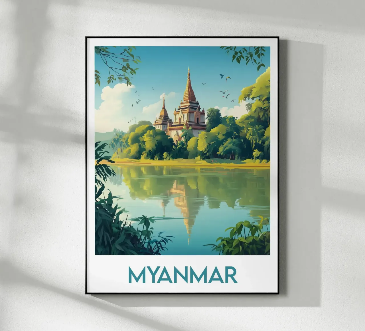 Affiche Myanmar plexiglass da Frame the World