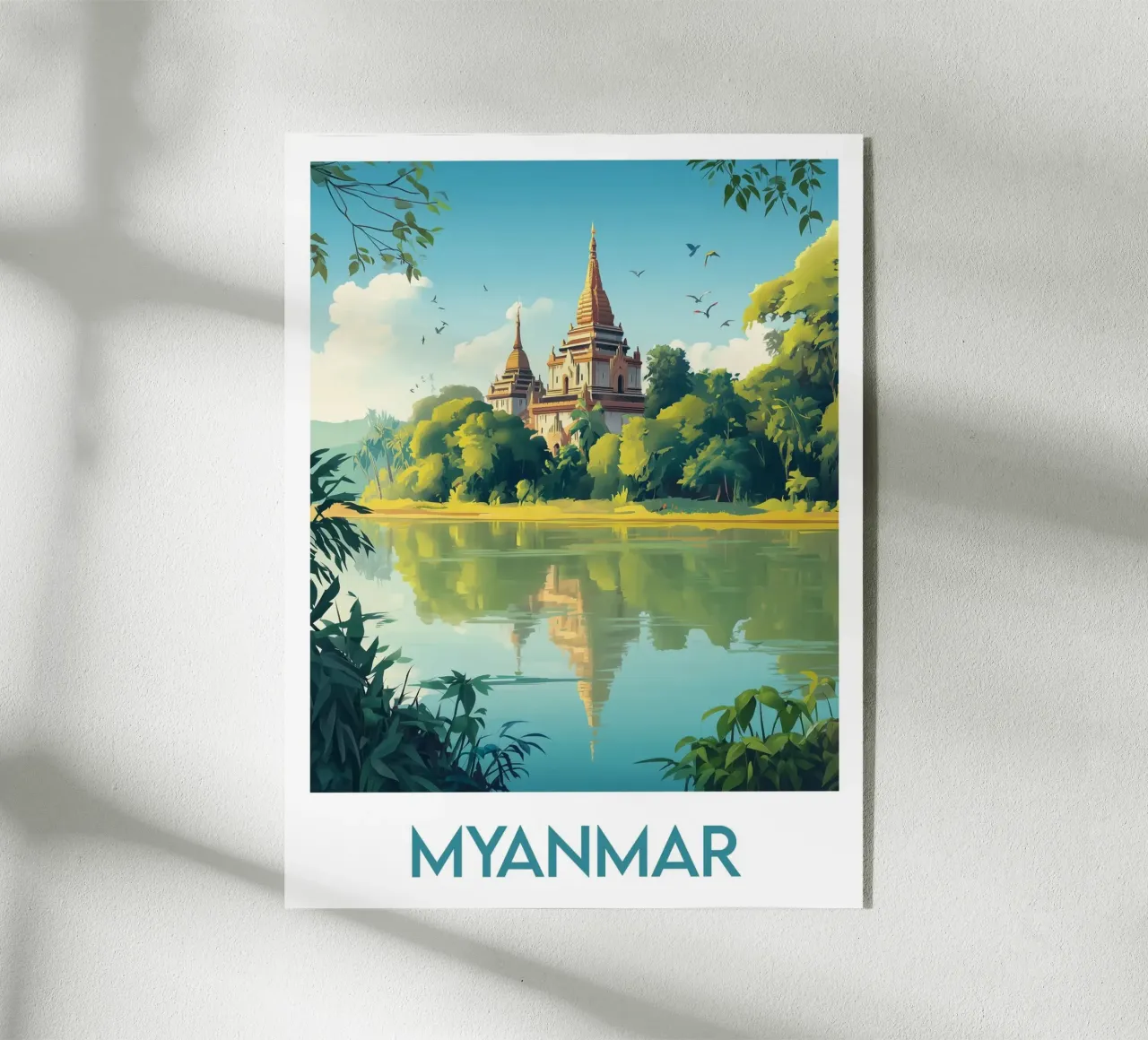 Affiche Myanmar plexiglass da Frame the World