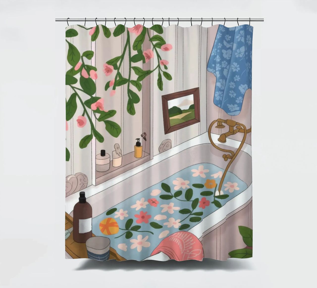 Bagno botanico ritirato tenda da doccia da Lumina Vision