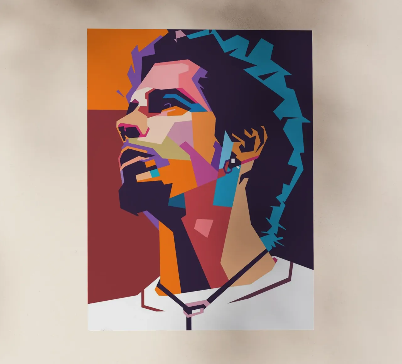 Chris Cornell stile artistico WPAP pellicola backlit da Hantamrata