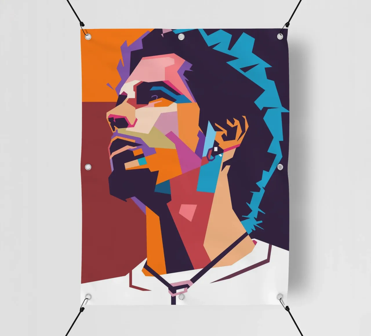 Chris Cornell stile artistico WPAP telo in pvc da Hantamrata
