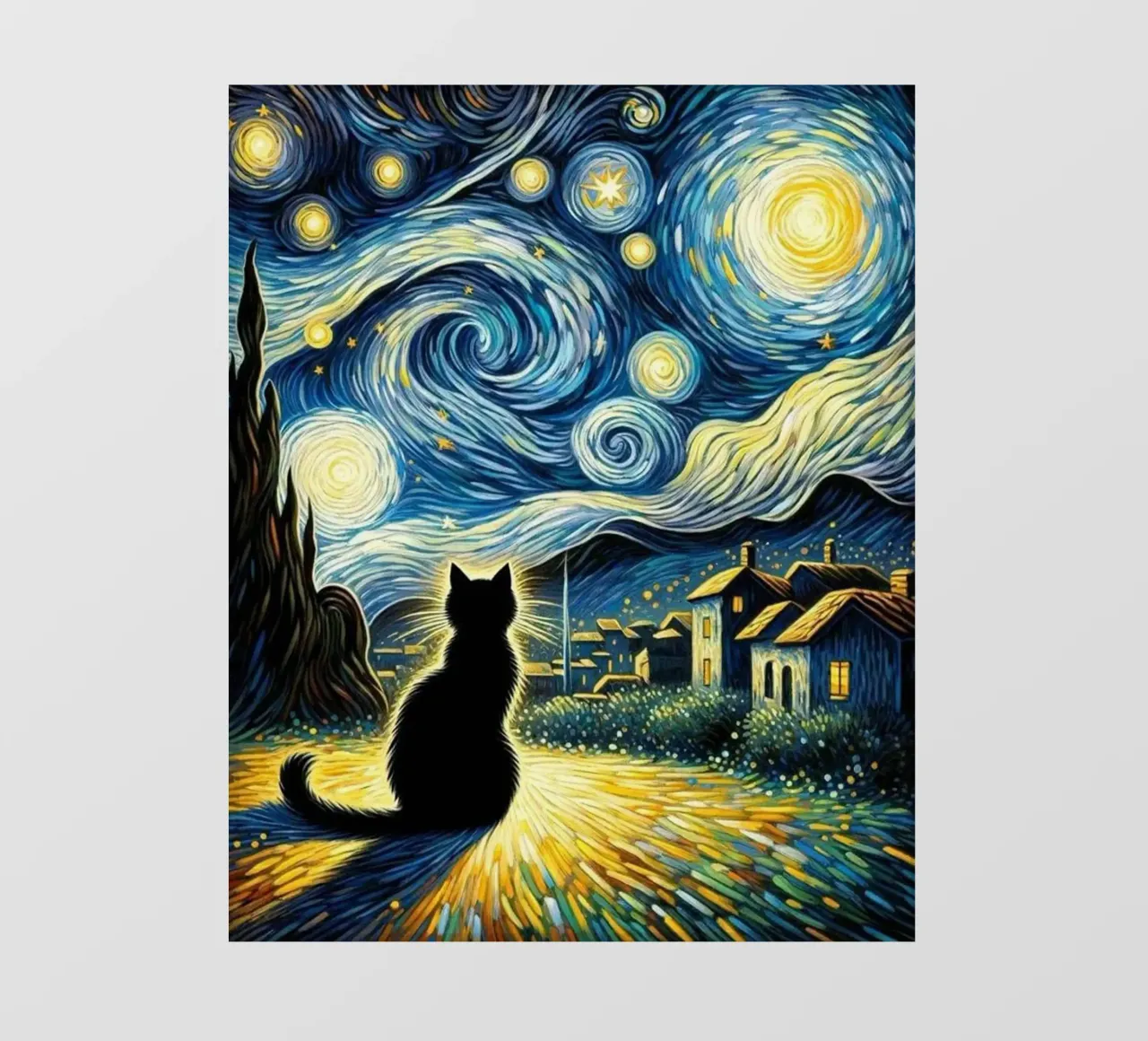 Gatto di notte pellicola backlit da Waylons Studio