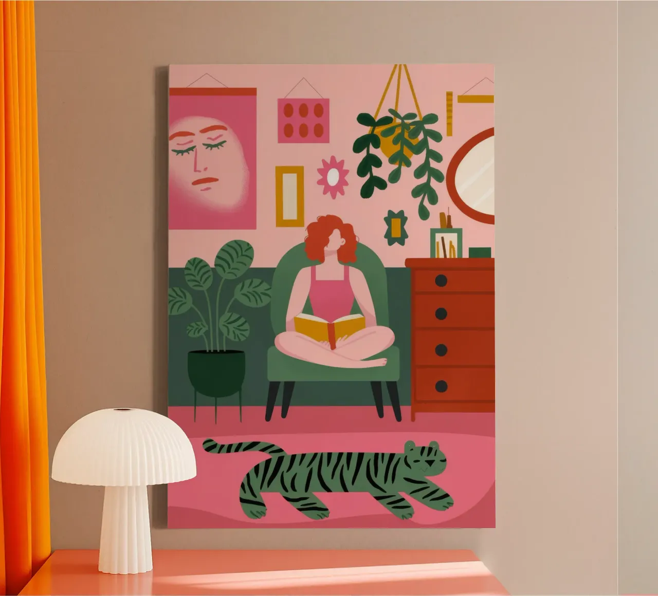 Reading Jungle Nook canvas by Lumina Vision
