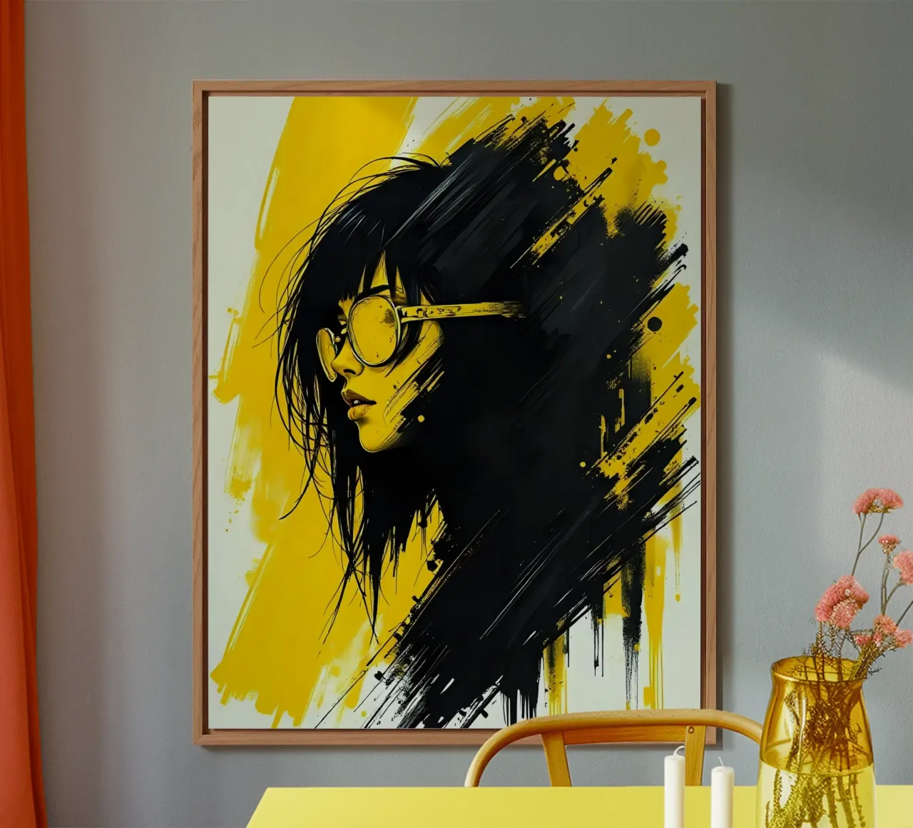 Ritratto_Stil_C_7 alluminio dibond da schwarz-gelb by LK