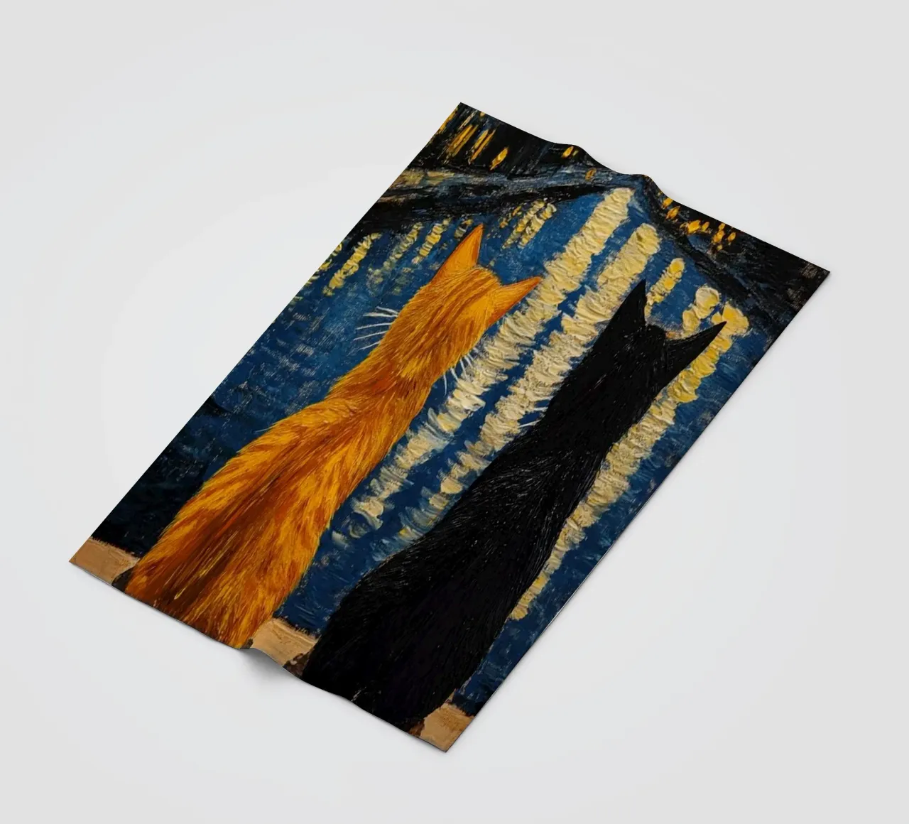 Due gatti di notte coperta in pile da Waylons Studio