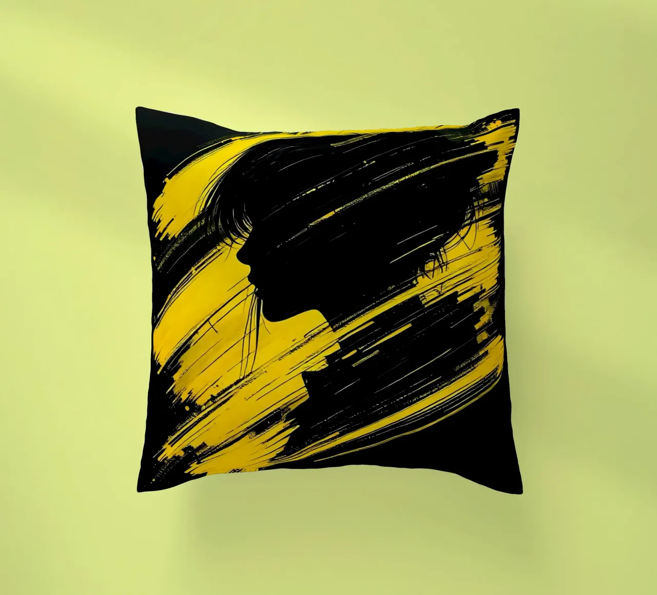 Ritratto_Stil_D_1 cuscino da schwarz-gelb by LK