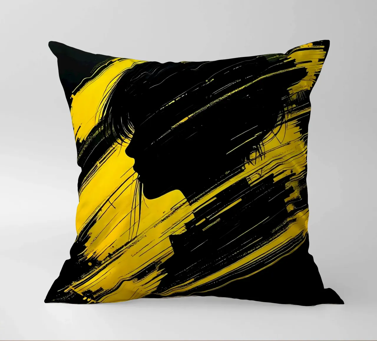 Ritratto_Stil_D_1 cuscino da schwarz-gelb by LK