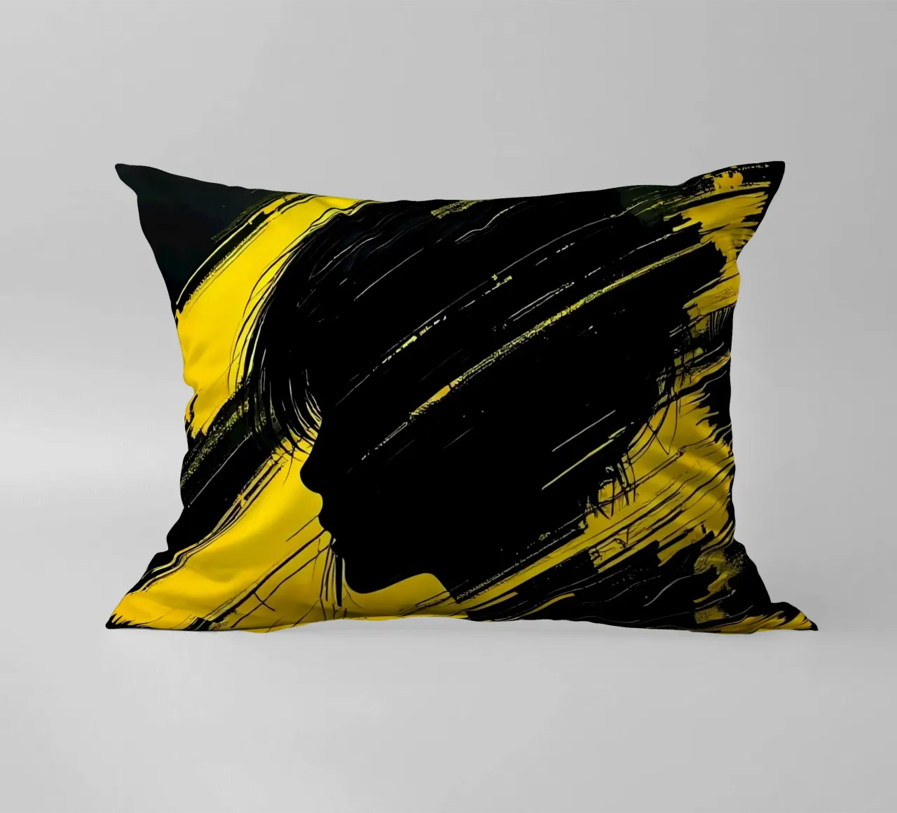 Ritratto_Stil_D_1 cuscino da schwarz-gelb by LK