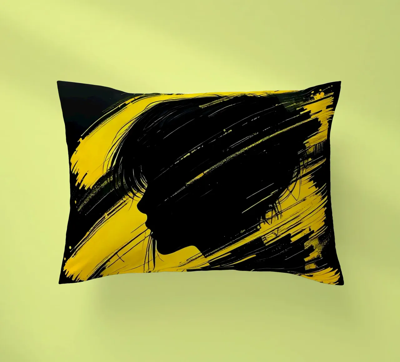 Ritratto_Stil_D_1 cuscino da schwarz-gelb by LK
