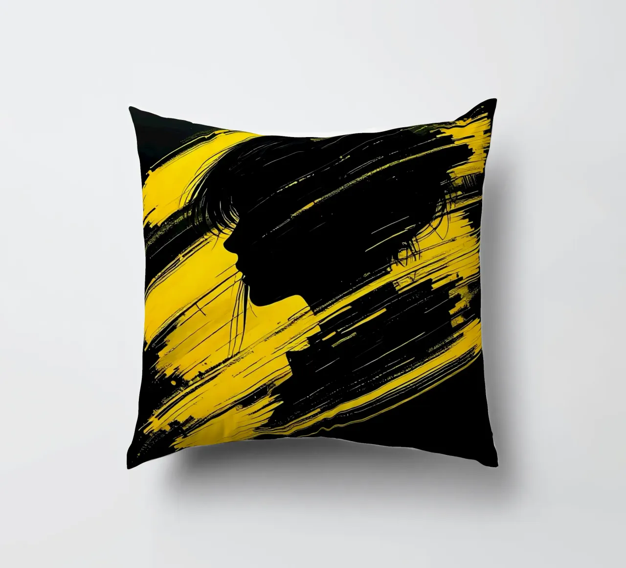 Ritratto_Stil_D_1 cuscino da schwarz-gelb by LK