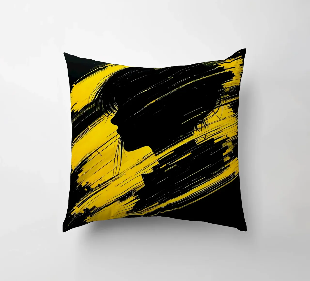 Ritratto_Stil_D_1 cuscino da schwarz-gelb by LK