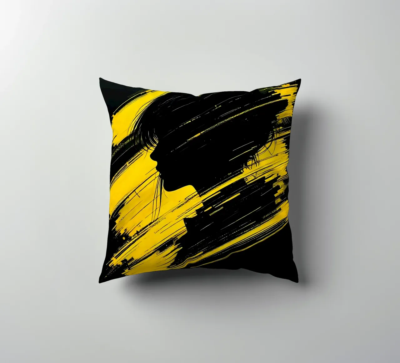 Ritratto_Stil_D_1 cuscino da schwarz-gelb by LK