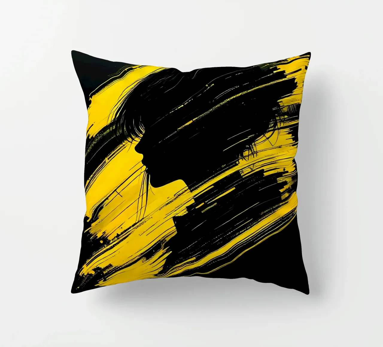 Ritratto_Stil_D_1 cuscino da schwarz-gelb by LK