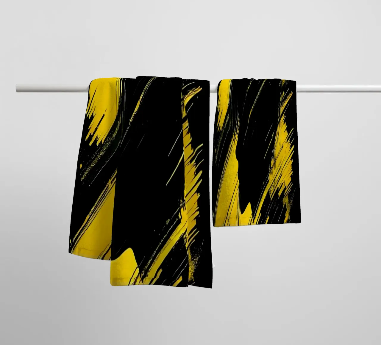 Ritratto_Stil_D_1 asciugamano da bagno da schwarz-gelb by LK