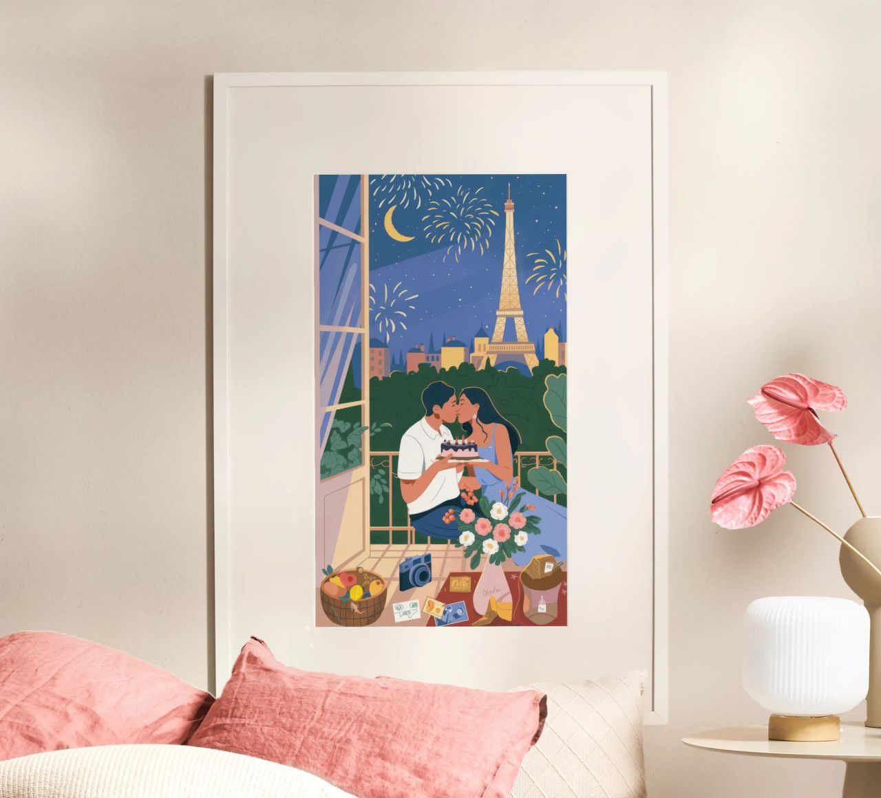 Parisian Night Romance poster by Lumina Vision