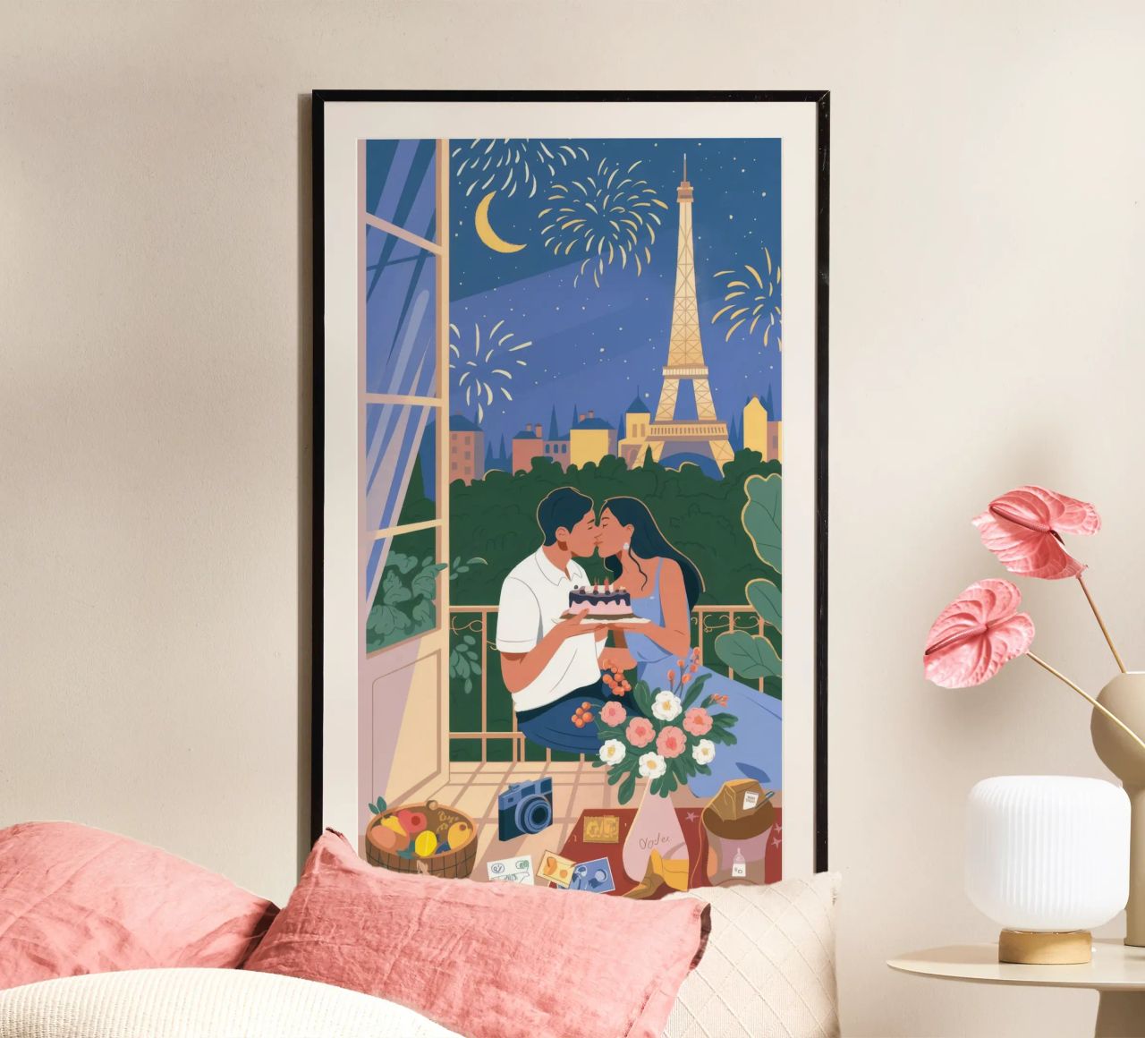 Parisian Night Romance poster by Lumina Vision