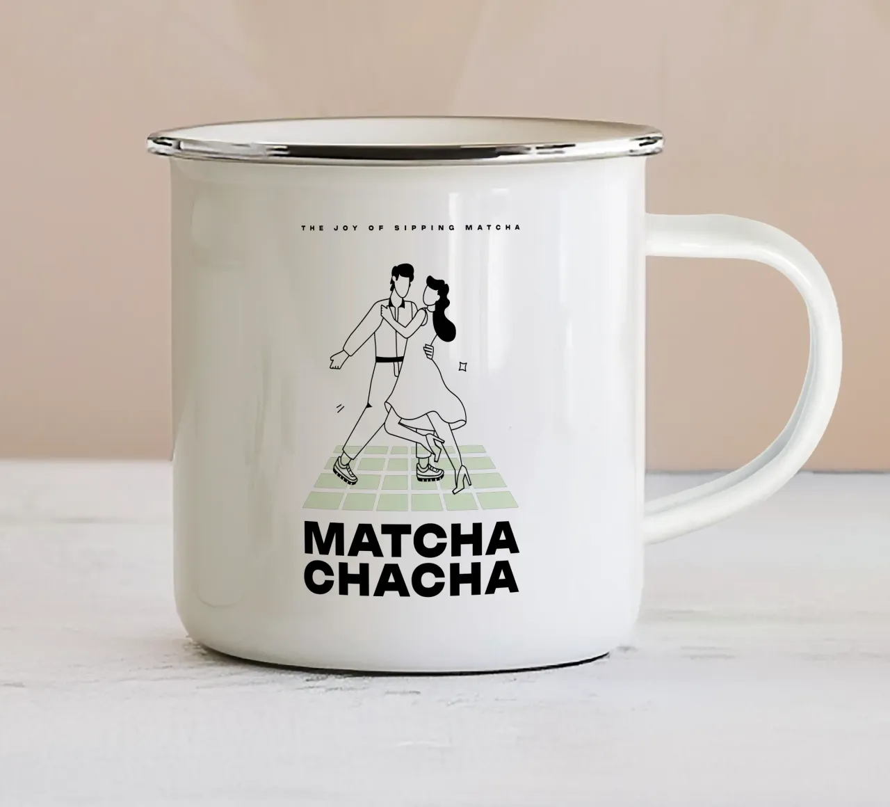 The joy of sipping matcha tazza in smalto da Bureau Purpur