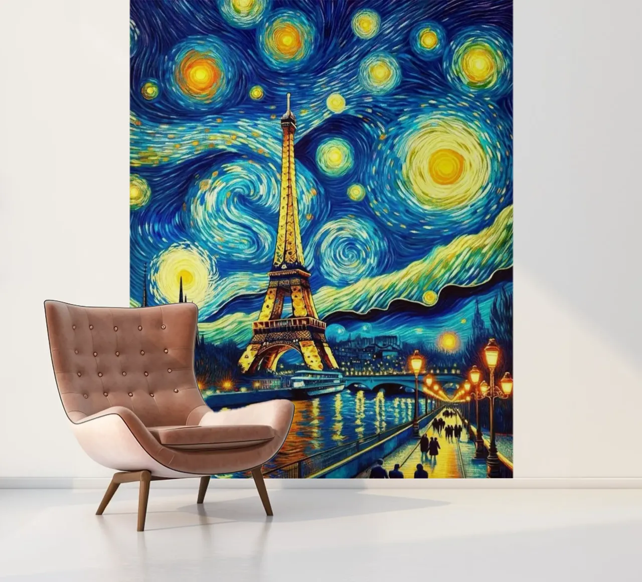 Paris in night photo wallpaper by Waylons Studio