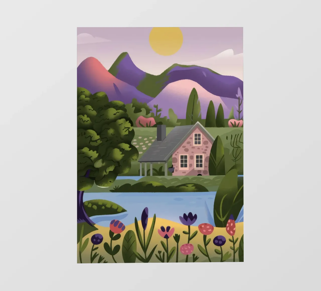 House Mountains and Trees telo in pvc da Lumina Vision
