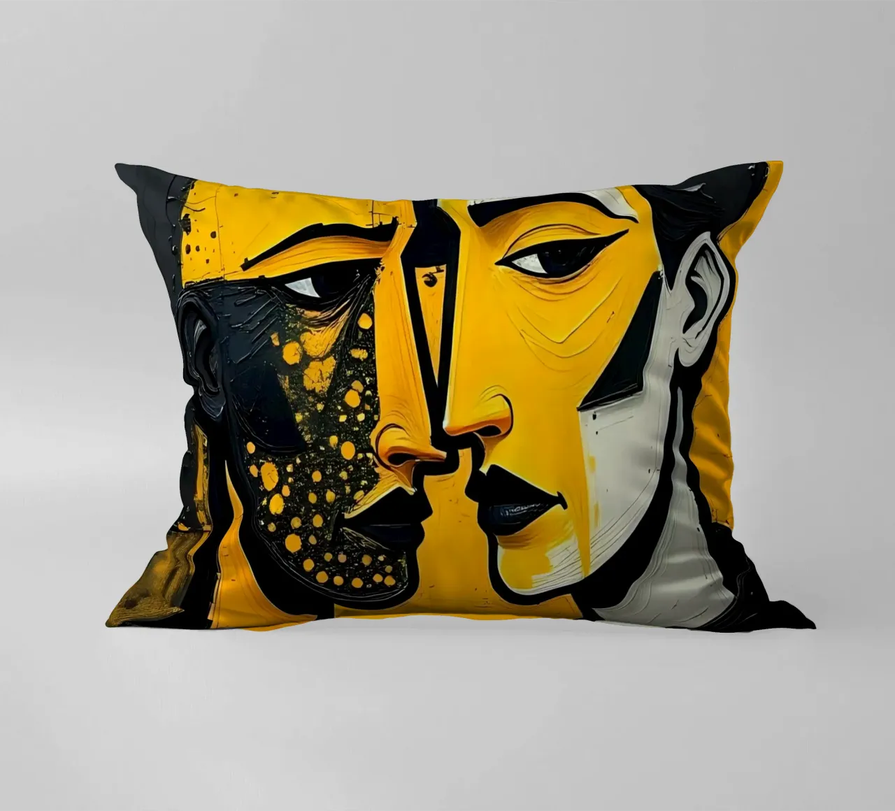 Ritratto_Stil_E_2 cuscino da schwarz-gelb by LK