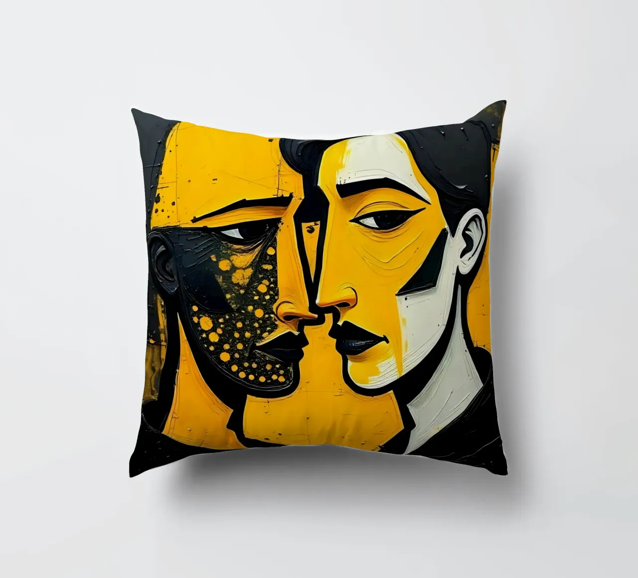 Ritratto_Stil_E_2 cuscino da schwarz-gelb by LK