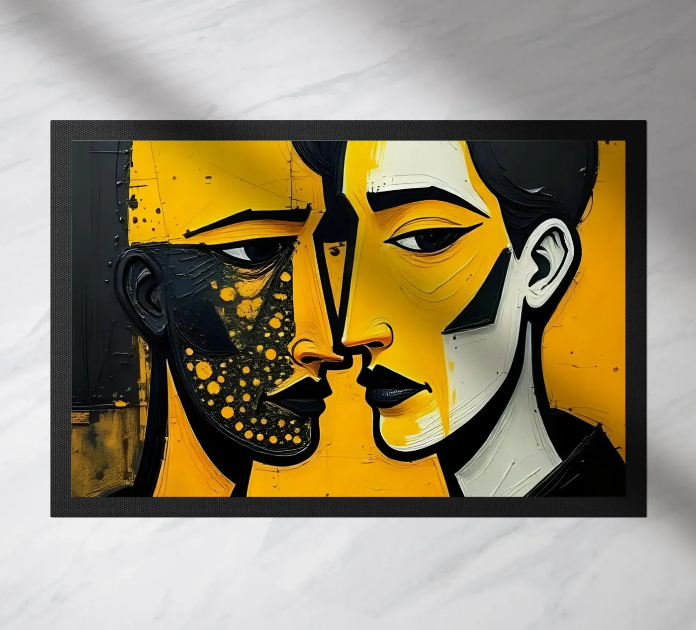 Portrait_Stil_E_2 doormat by schwarz-gelb by LK