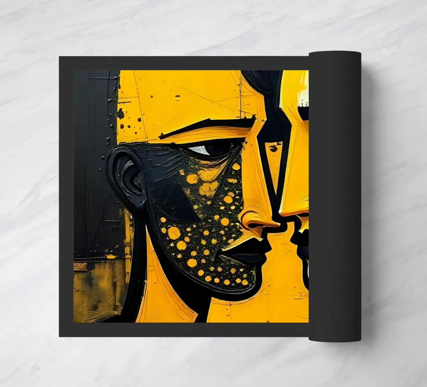 Portrait_Stil_E_2 doormat by schwarz-gelb by LK