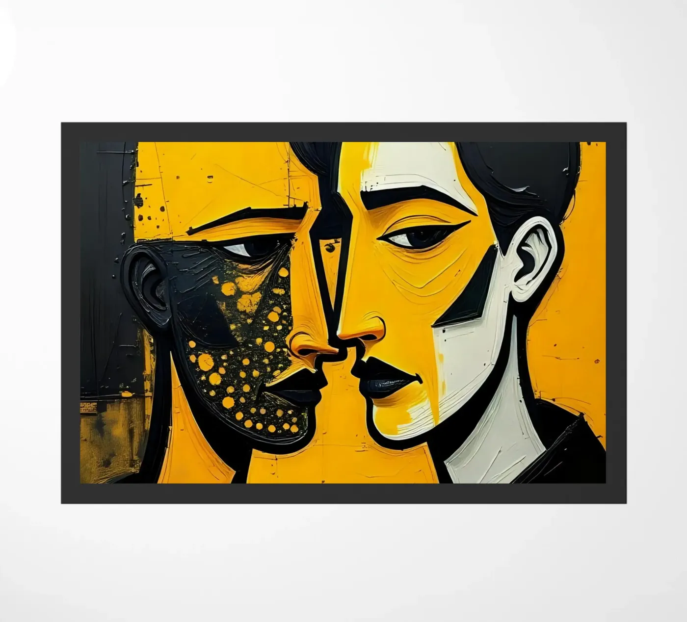 Portrait_Stil_E_2 doormat by schwarz-gelb by LK