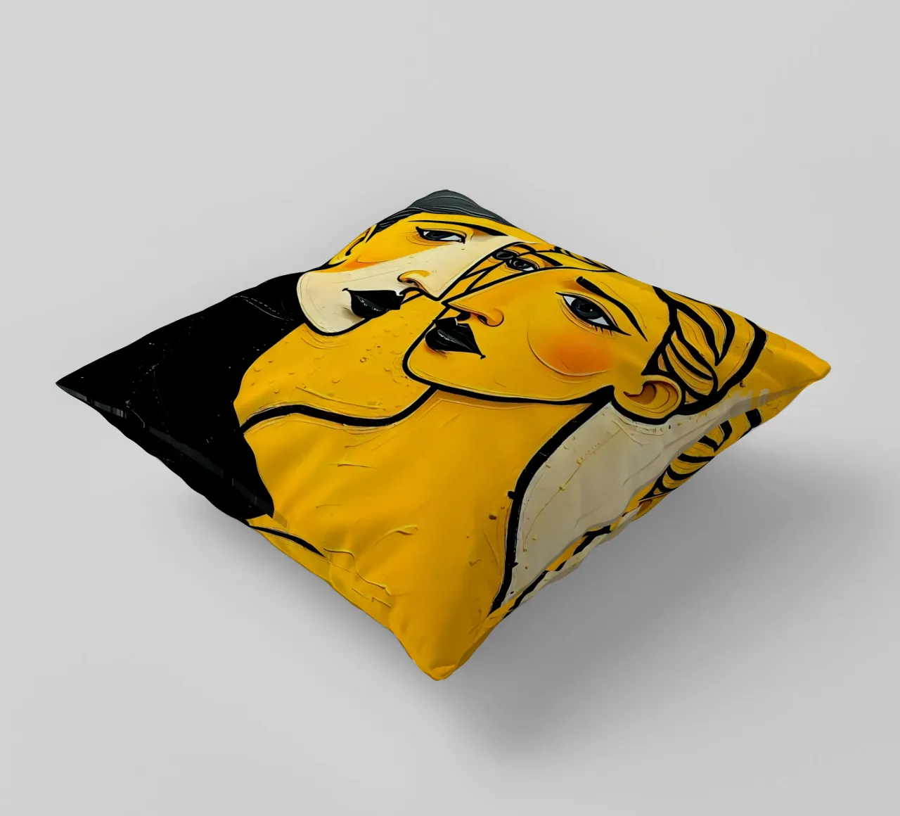 Ritratto_Stil_E_3 cuscino da schwarz-gelb by LK