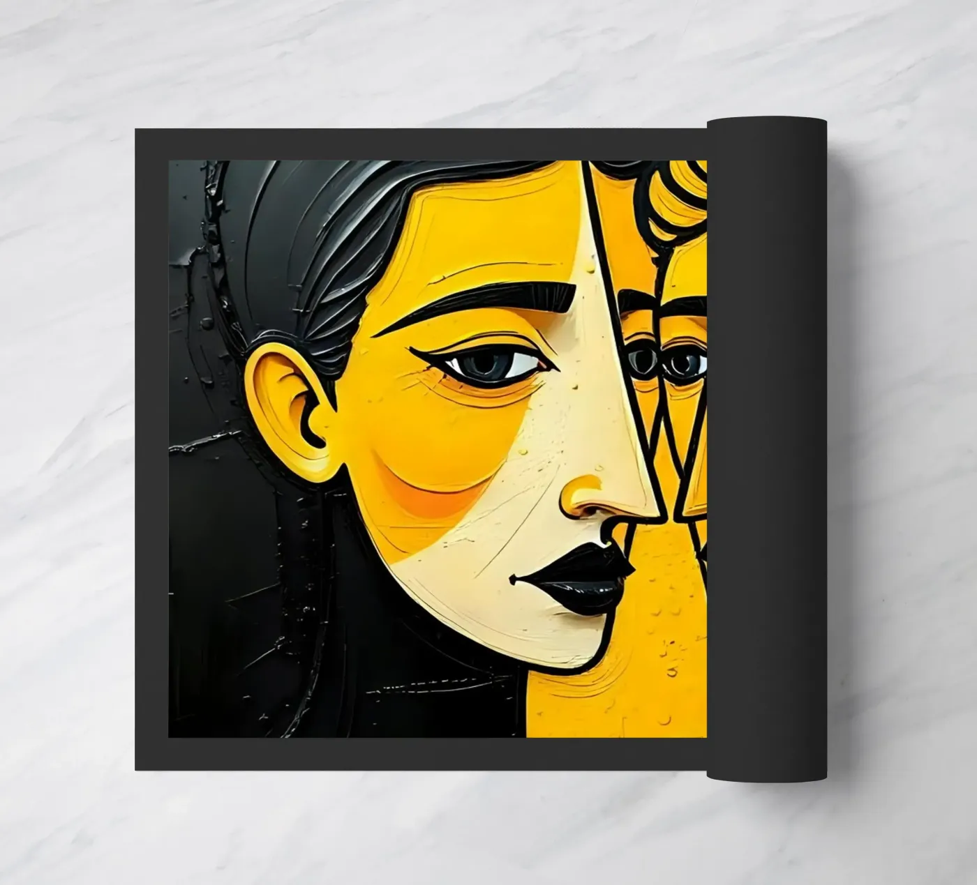 Portrait_Stil_E_3 doormat by schwarz-gelb by LK