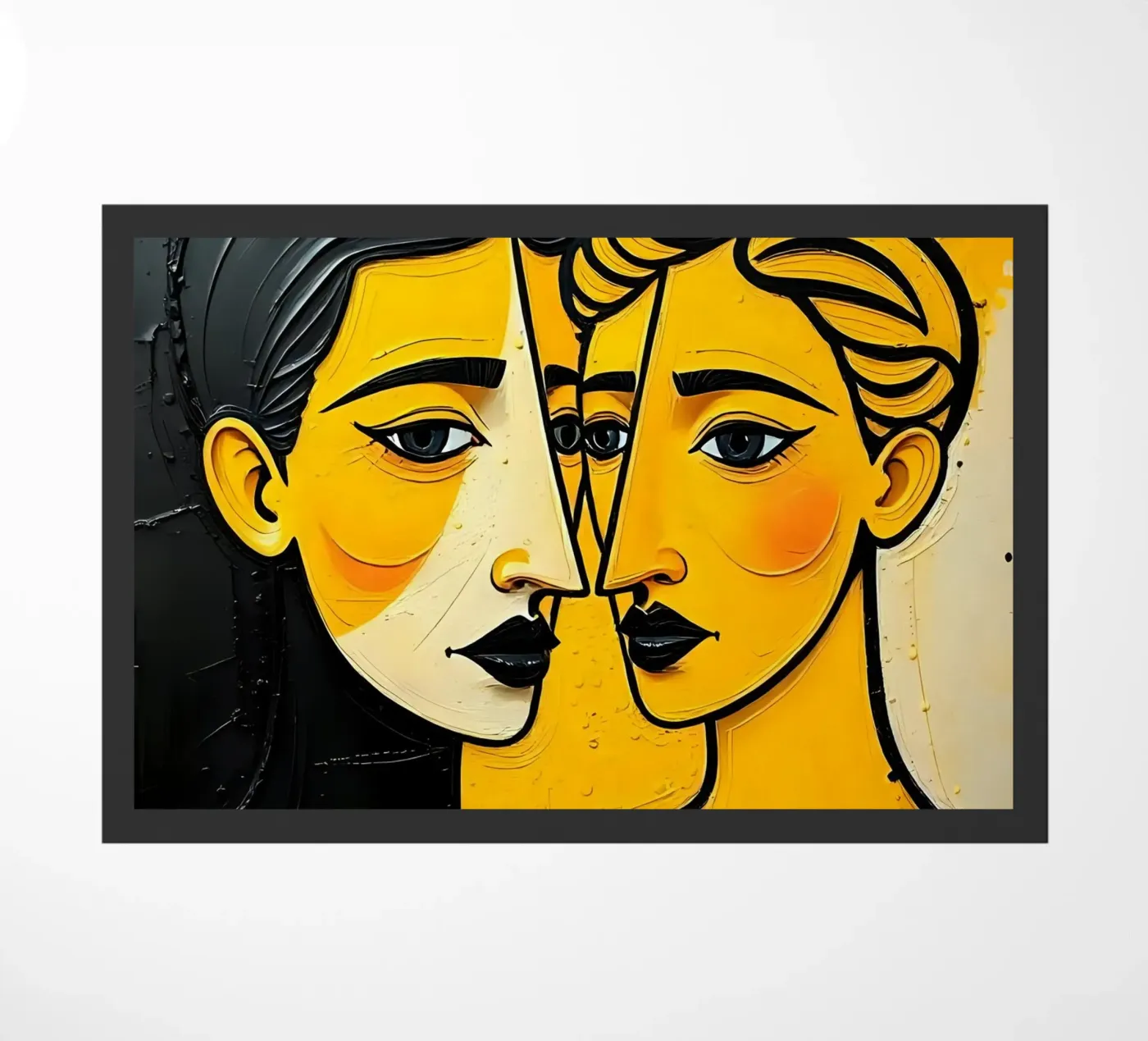 Portrait_Stil_E_3 doormat by schwarz-gelb by LK