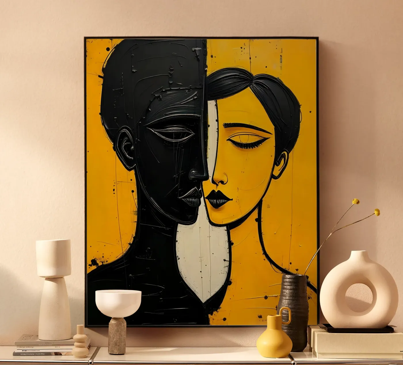 Portrait_Stil_E_4 plexiglas de schwarz-gelb by LK