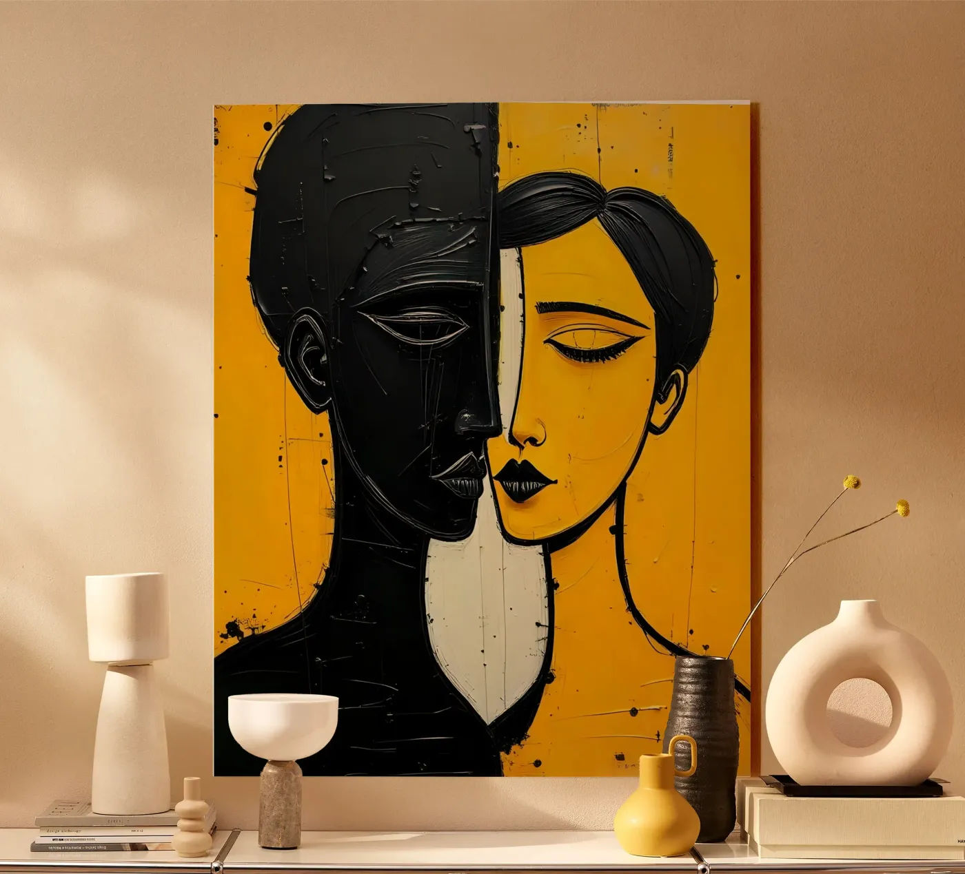 Portrait_Stil_E_4 plexiglas de schwarz-gelb by LK