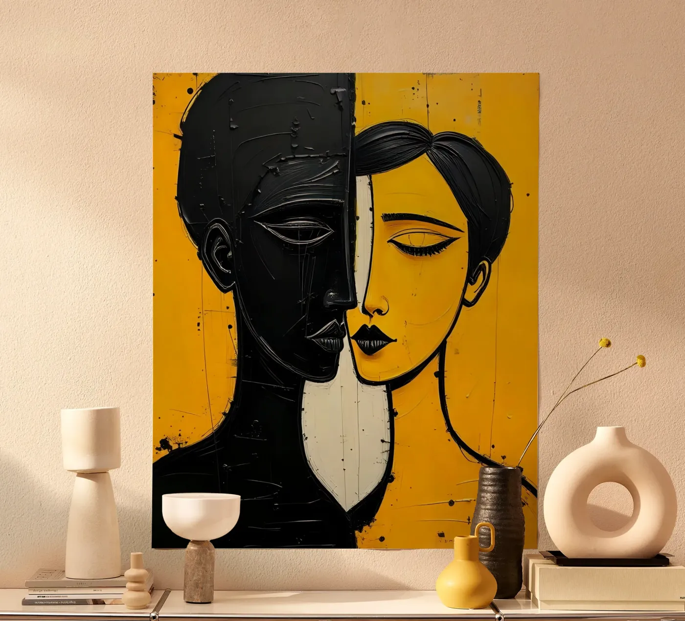 Portrait_Stil_E_4 poster by schwarz-gelb by LK