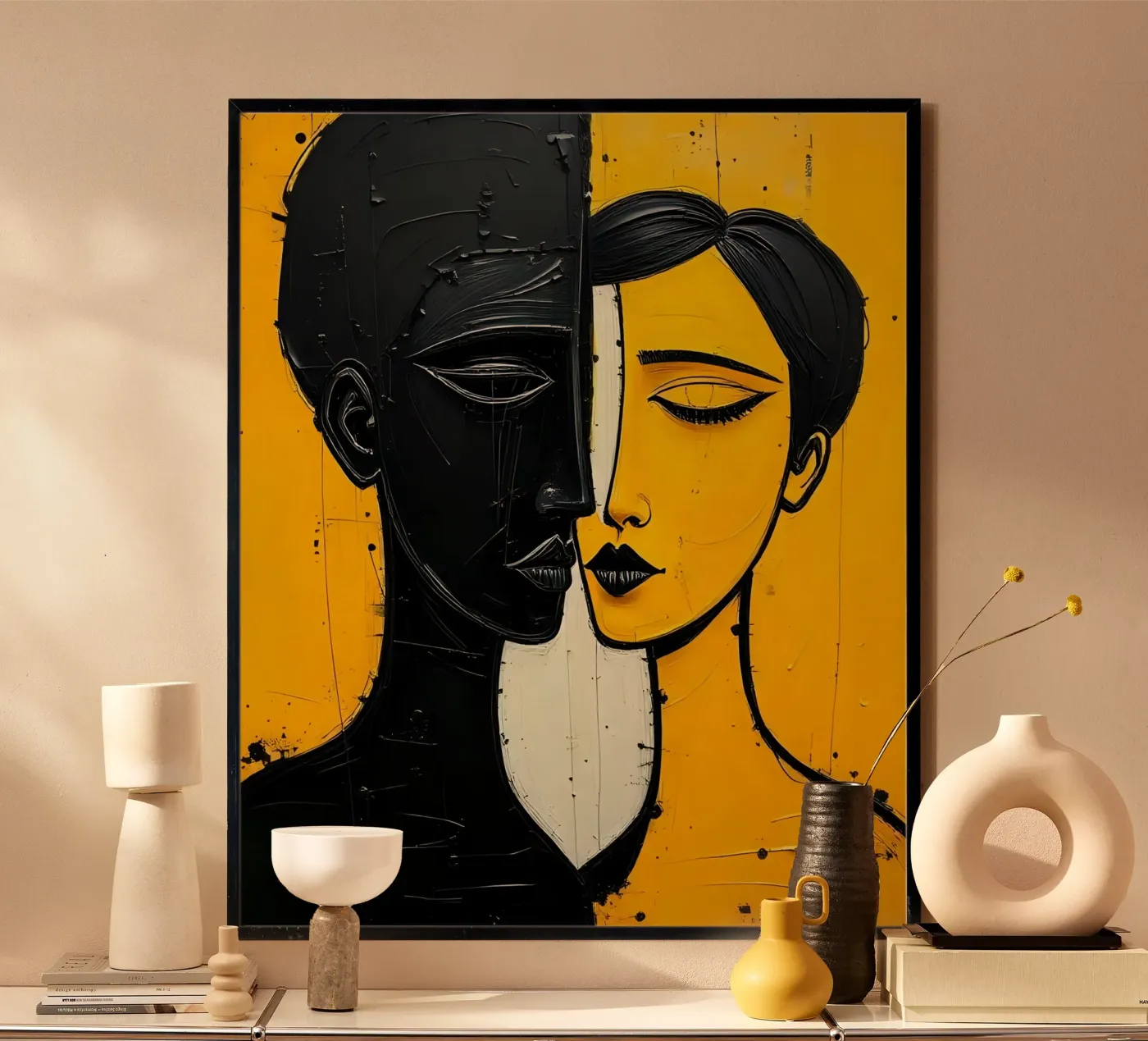 Portrait_Stil_E_4 poster by schwarz-gelb by LK