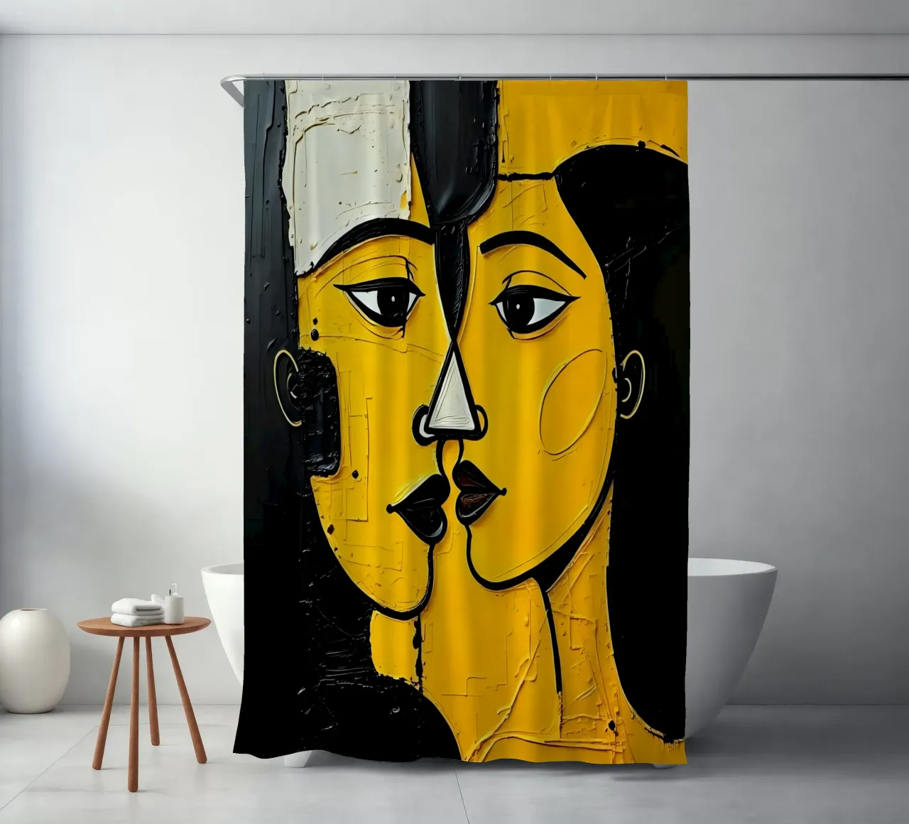 Ritratto_Stil_E_5 tenda da doccia da schwarz-gelb by LK