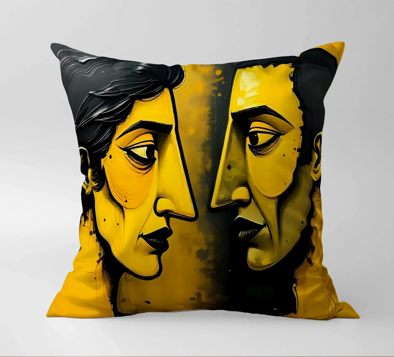 Ritratto_Stil_E_6 cuscino da schwarz-gelb by LK