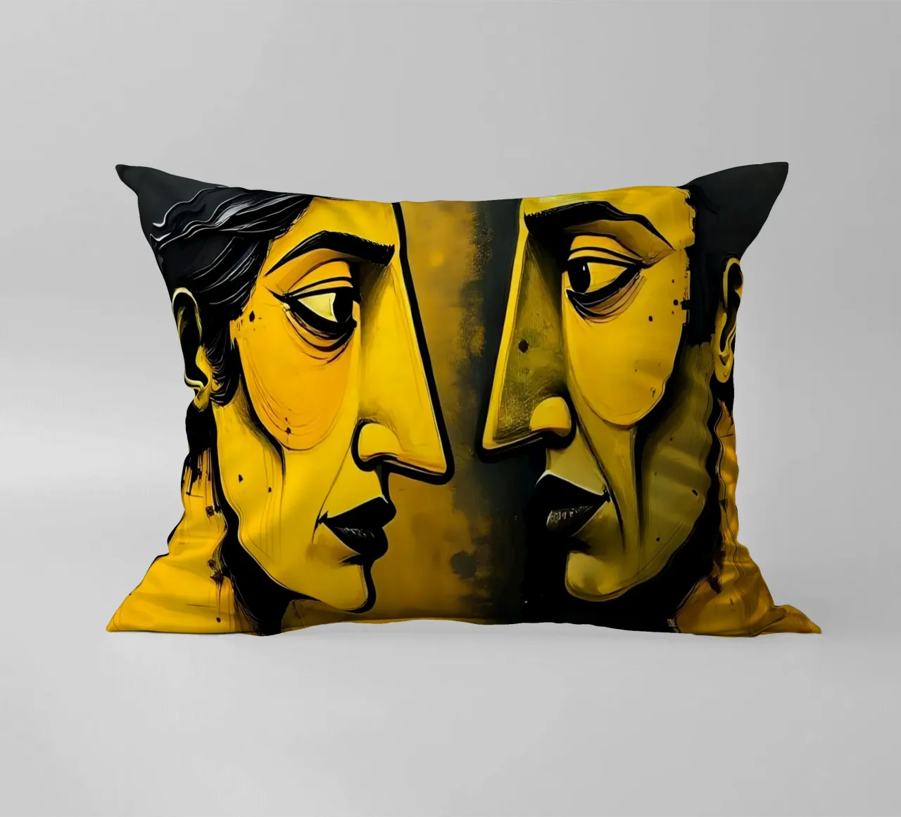 Ritratto_Stil_E_6 cuscino da schwarz-gelb by LK